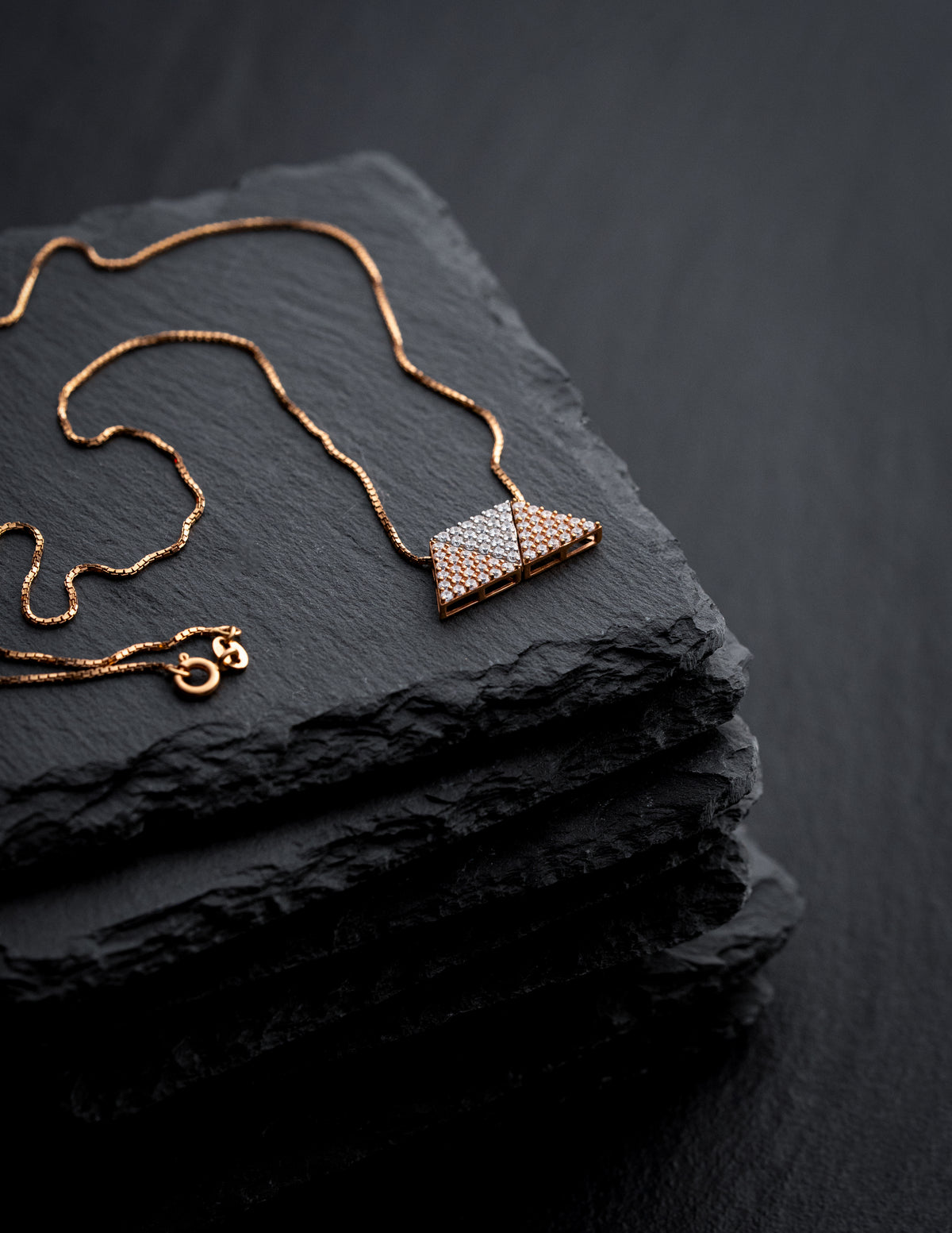 Gold Triangular Chain 18KT Gold Triangular Chain | Nagpal's Jewellery