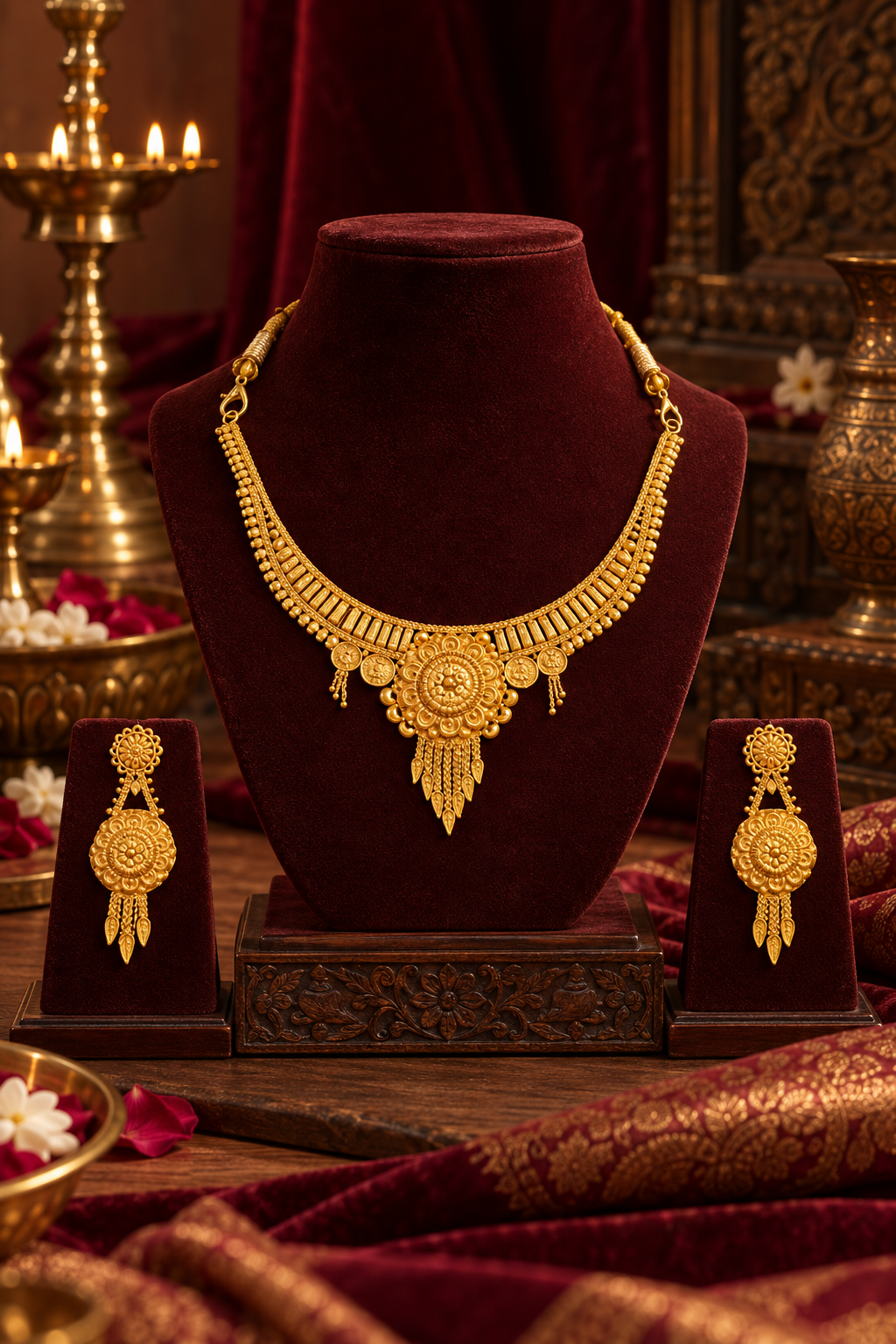 gold traditional necklace