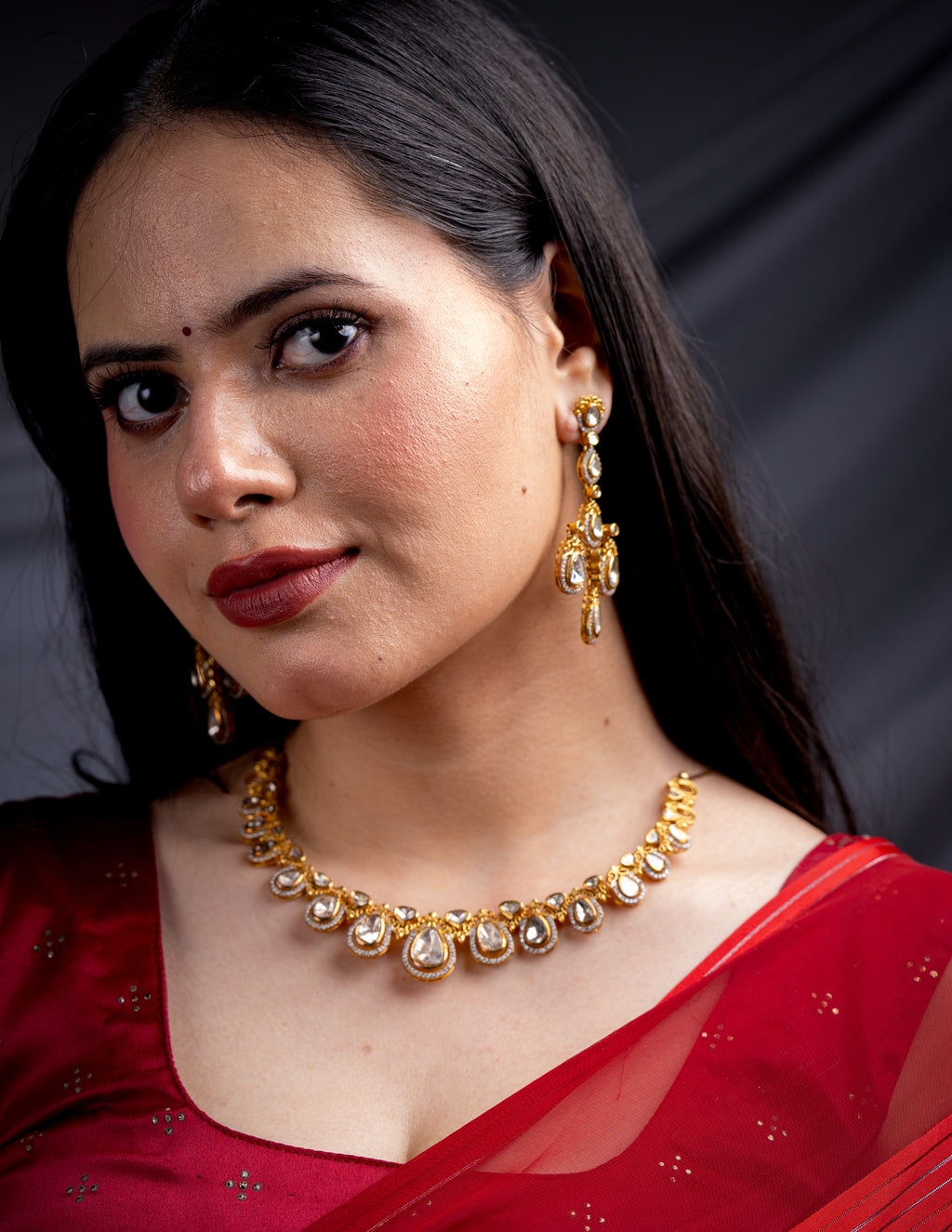 gold polki necklace