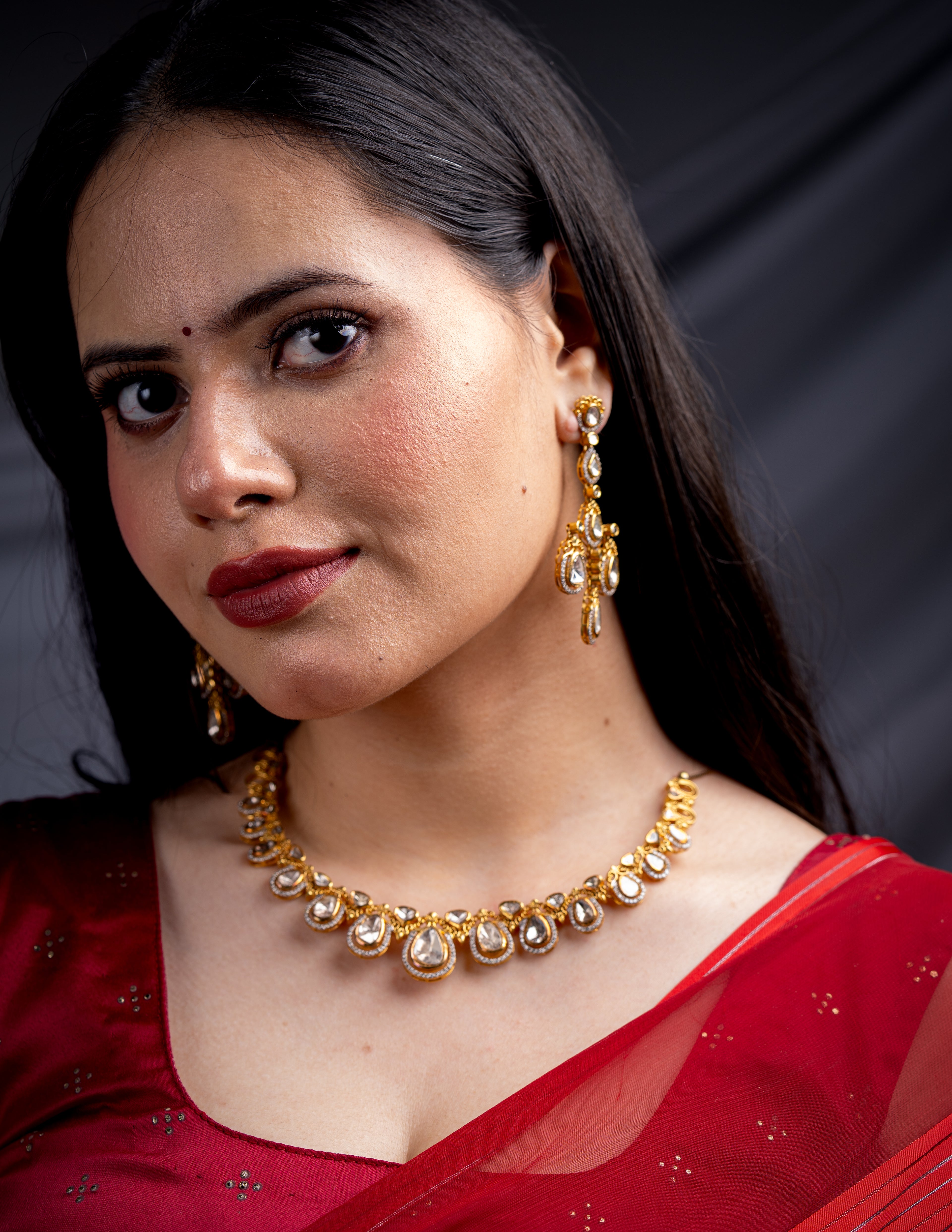 gold polki necklace