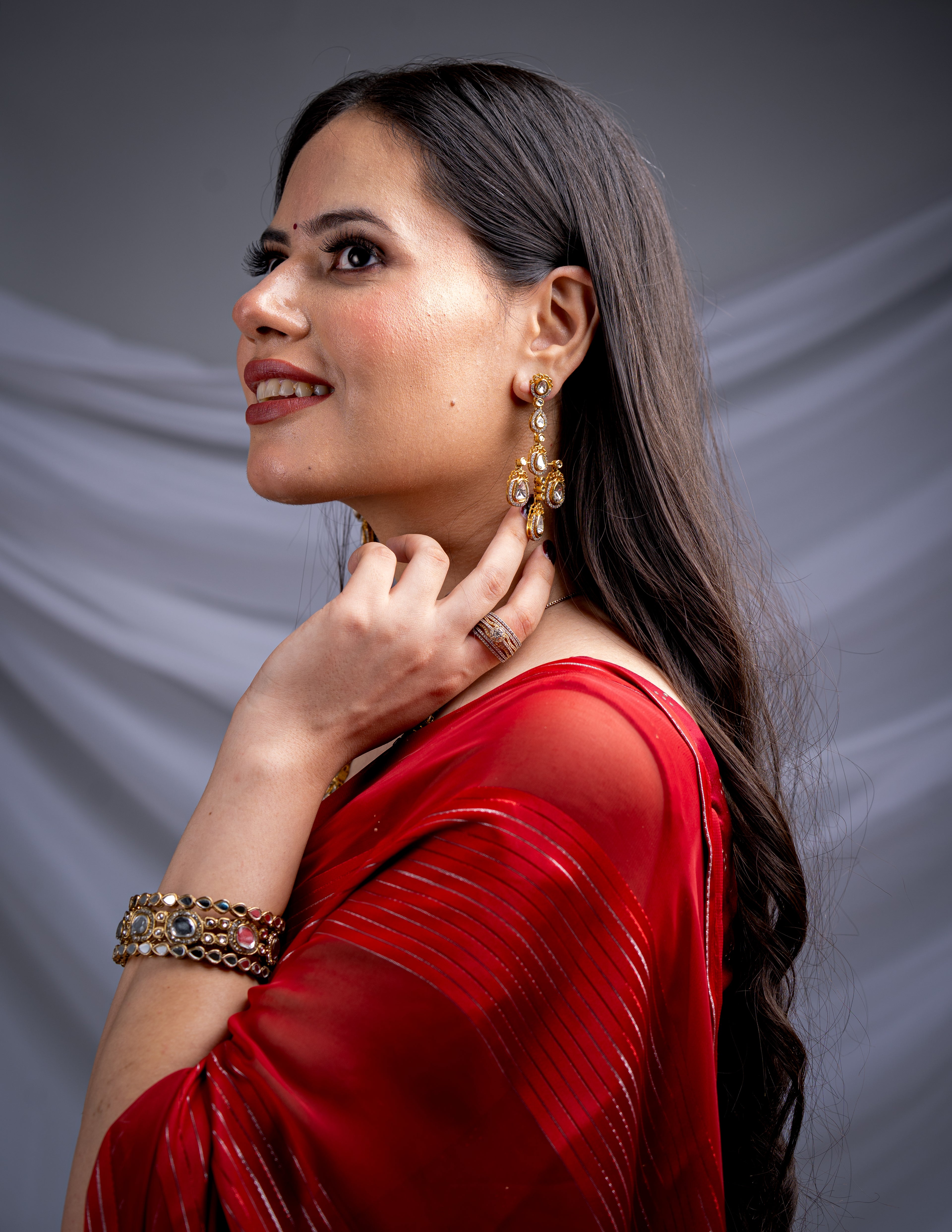gold polki earrings