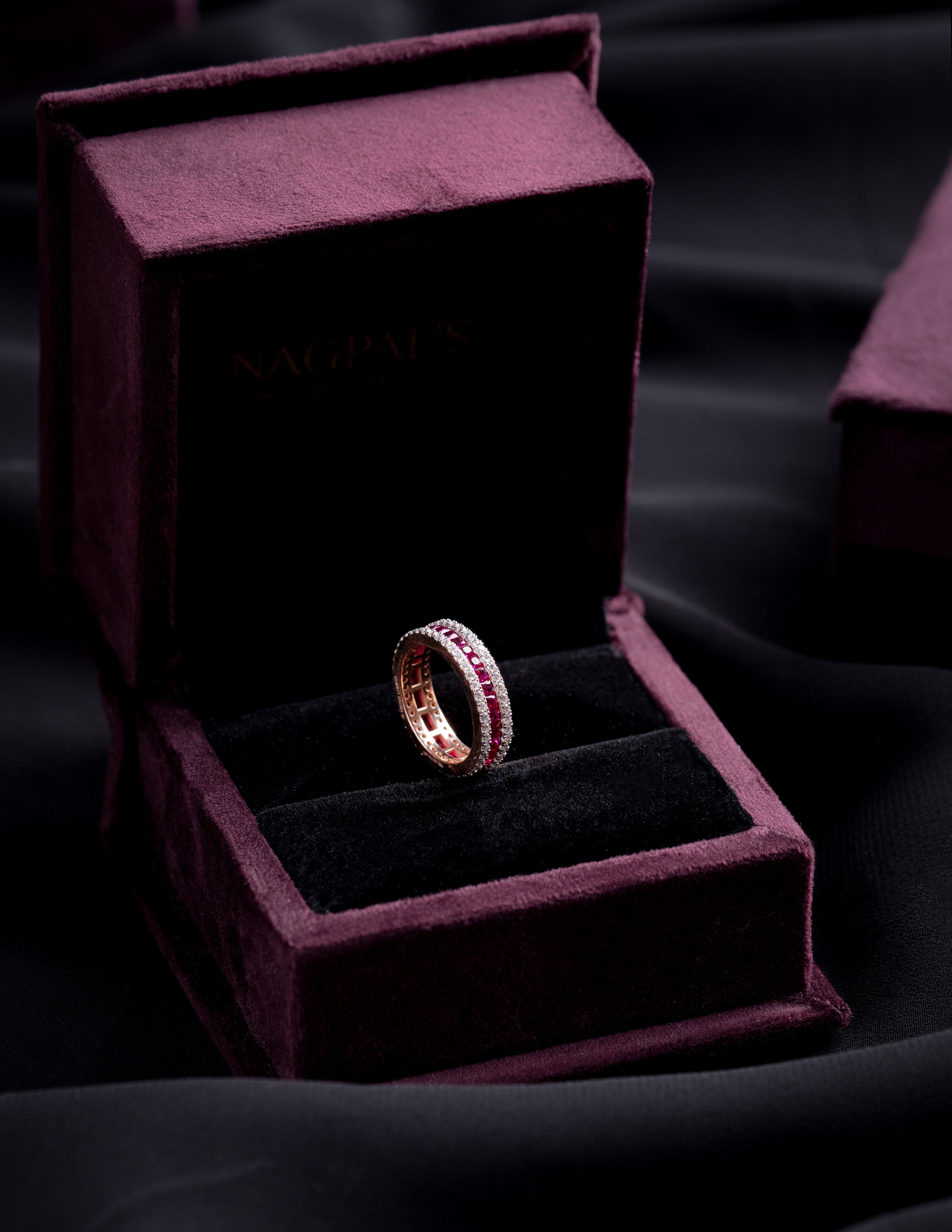 diamond ruby band ring