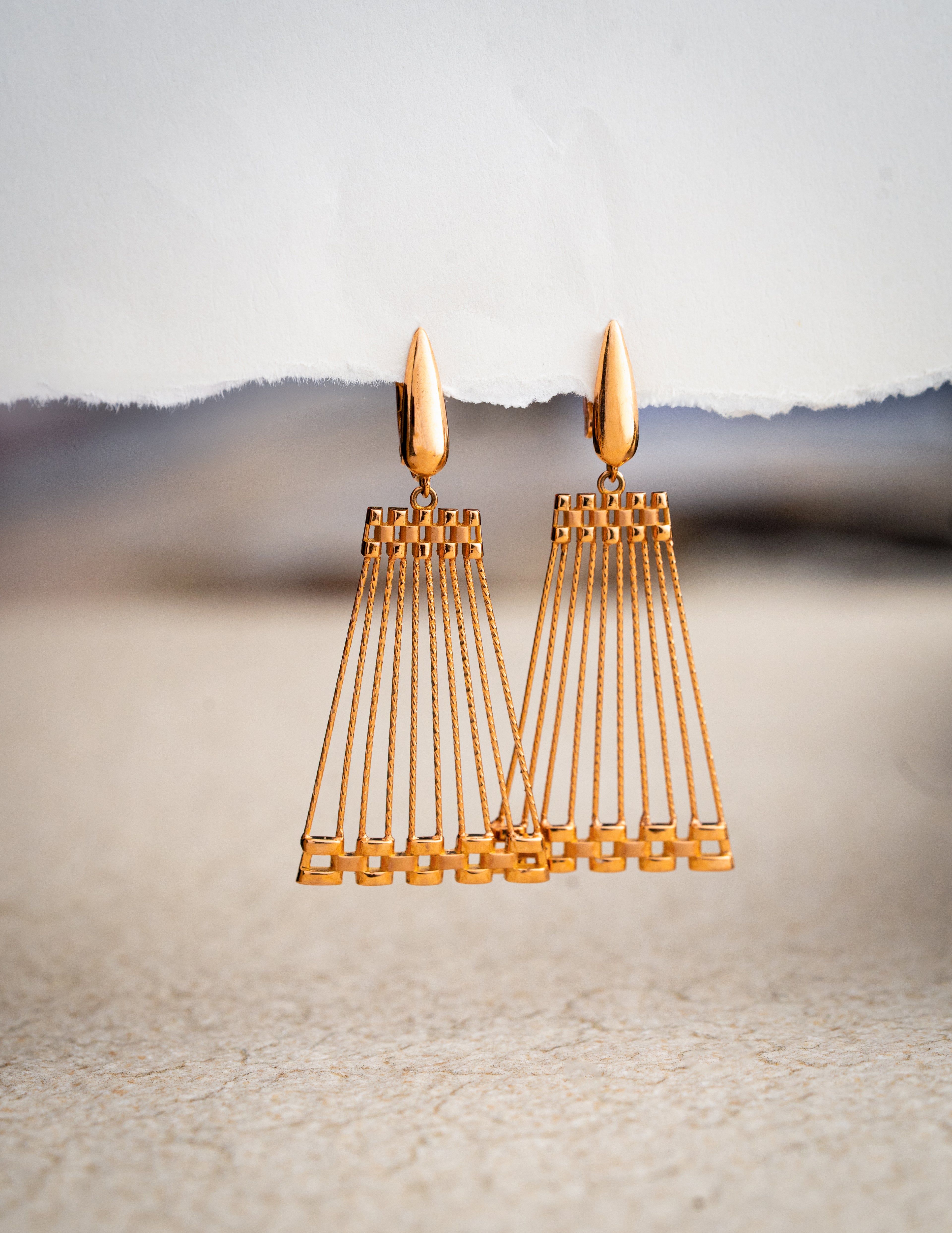 gold drop earrings
